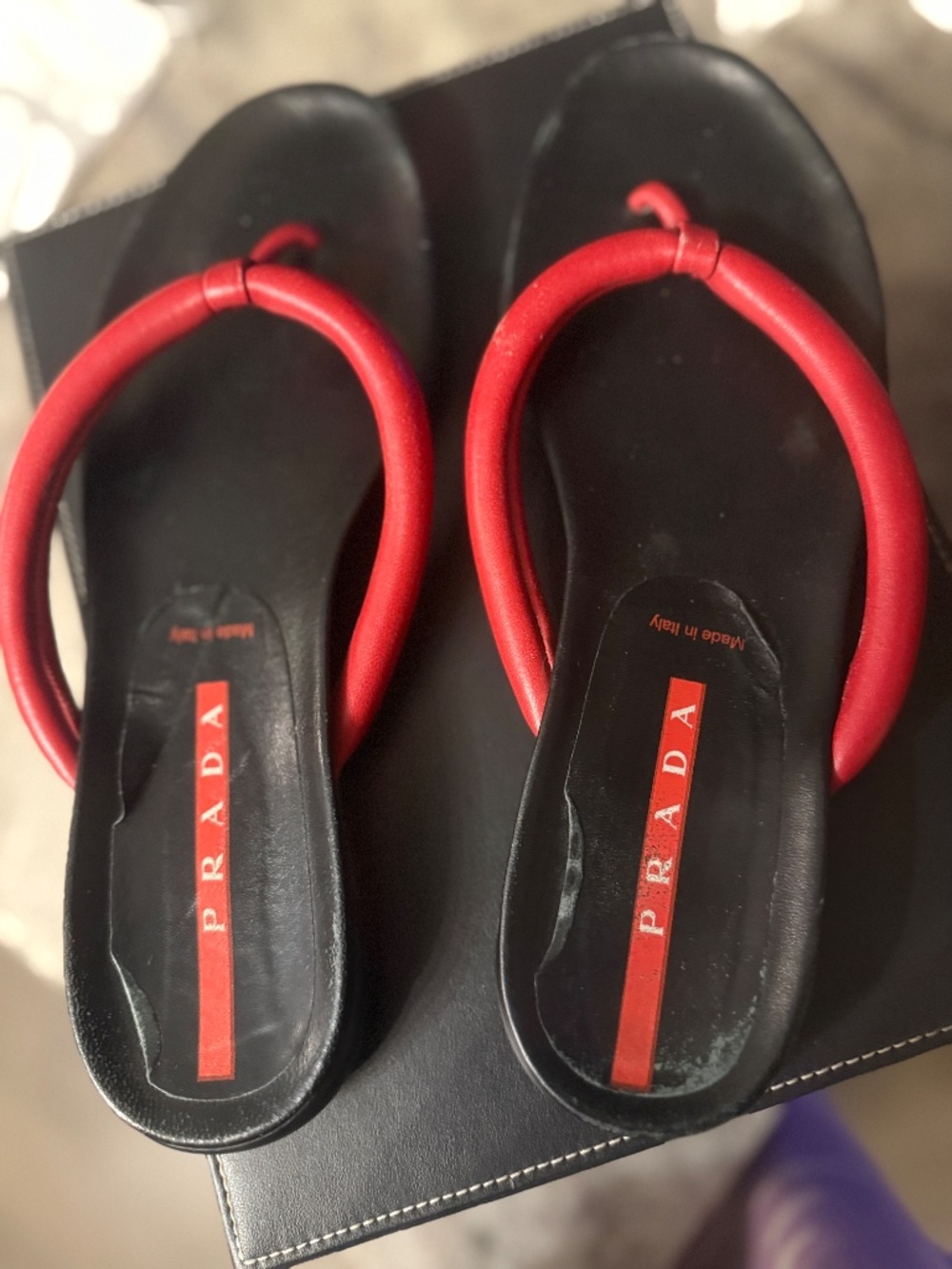 Classic Leather Prada Sandals - Picture 3 of 5